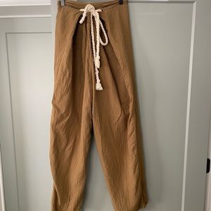 Atelier Delphine olive gauze pants